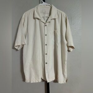Tommy Bahama Light Cream Short Sleeve Button-Up Shirt